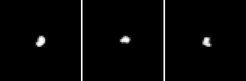 Sequence of three resolved images of the nucleus of comet 67P/Churyumov-Gerasimenko separated by approximately four hours. The images were obtained by the OSIRIS narrow angle camera (NAC) on July 4th, 2014 from a distance of approximately 37000 kilometers.