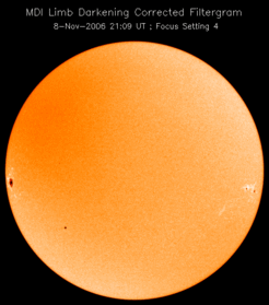 Transit of Mercury across the Sun on 8 November 2006