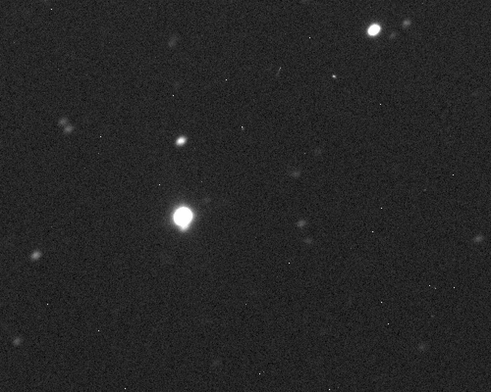 With the help of an Australian telescope, MPS researcher Dr. Joachim Ripken took this image of asteroid (11808) Platz on 30 April this year. The asteroid is the pale spot in the middle of the image, which moves to the left.